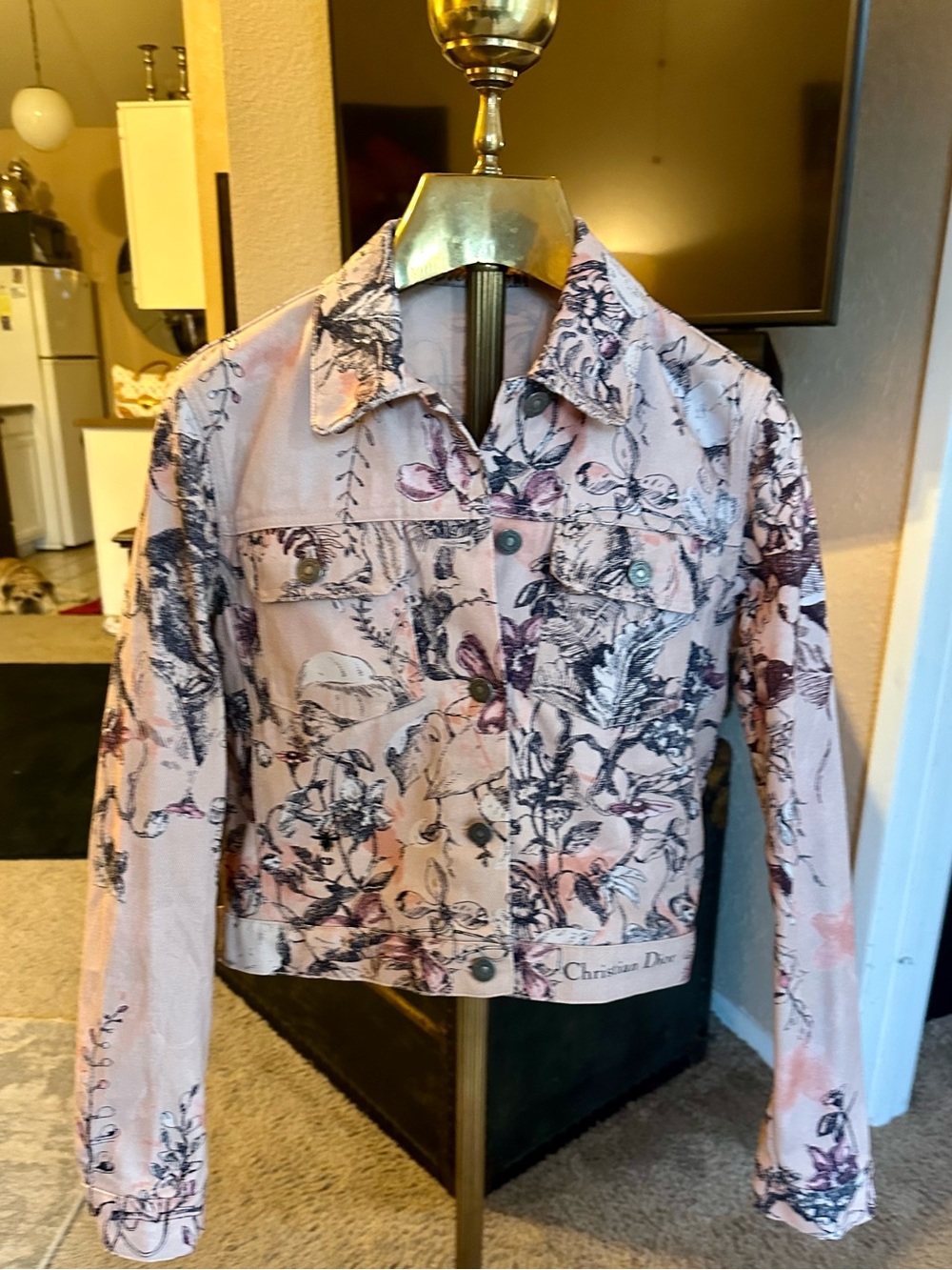 Dior Rose Des Vents  Denim cropped jacket